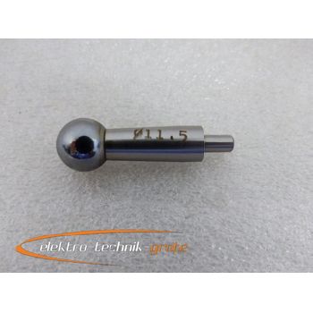 Measuring probe round, ball Ø approx. 11.5 mm, Ø shank approx. 4 mm, length approx. 37.9 mm, manufacturer unknown -unused-
