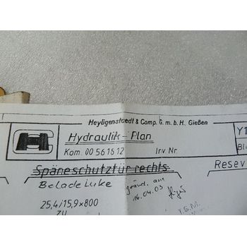 Heyligenstaedt CNC lathe with Siemens control SIN 3T hydraulic plan Y 160. 61 - 177 Kom 00 56 16 12 Documentation As of 1985