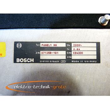 Bosch Panel1 HH machine control panel 071258-101 Hüller Hille