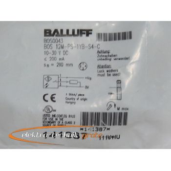 Balluff Inductive Sensor BOS 12M-PS-1YB-S4-C