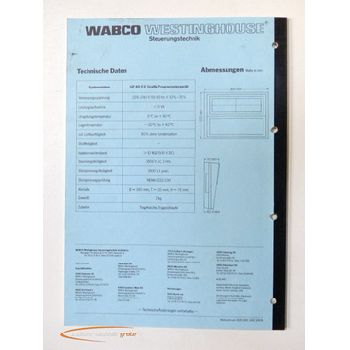 Wabco User's Manual GP-80F-E, 62 pages content