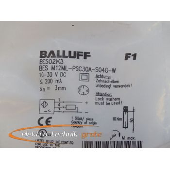 Balluff BES M12ML-PSC30A-S04G-W Inductive Sensor 133613 -unused-
