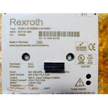 Rexroth FCS01.1E-W0008-A-04-NNBV Frequency Inverter & gt; unused! & Lt;