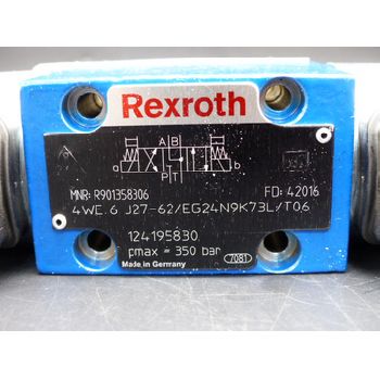 Rexroth 4WE 6 J27-62 / EG24N9K73L / T06 - 4WE 6 J27-62 / E G24N9K73L / T06 Hydraulic valve MNR: R901358306, coil voltage 24 VDC & gt; unused! & Lt;