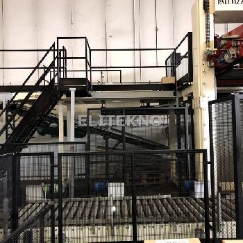 Used EUROIMPIANTI automatic palletizer - 12,000 bph