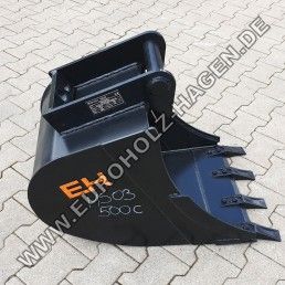 Backhoe MS03 500 mm C without water drainage holes (special item)