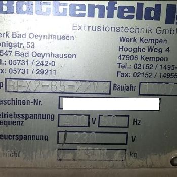 Battenfeld BEX 2-65-22V3 Extrusion line
