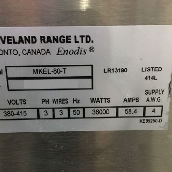 Cleveland MKEL 80-T Cooker