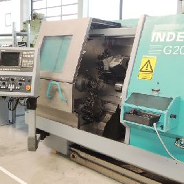 Index G200 cnc lathe with 2 turrets and opposite spindle