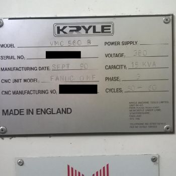 Kryle VMC 500 B Machining center - vertical