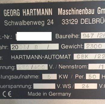 Hartmann GBK 220 Flowpack