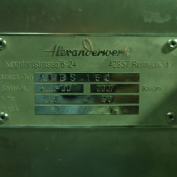 Alexanderwerk AW BS 150 Vegetable and fruit cutting, washing and blanching machine