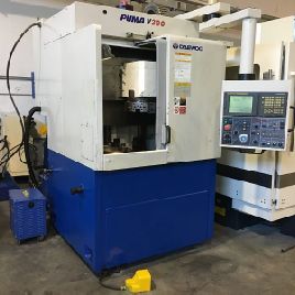 Used DAEWOO Puma V300 vertical turret lathe with cnc
