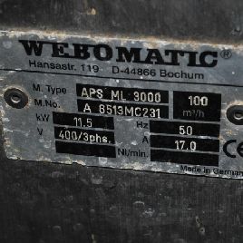 Thermoforming packaging machine WEBOMATIC APS ML 3300