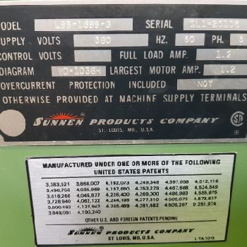 Sunnen LBB1699G Lapping finishing machine