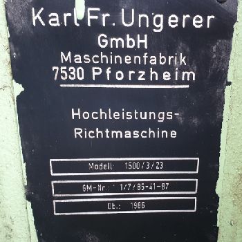 Cutting center UNGERER for cross-cutting sheets from coils with a thickness of 0.5 to 3mm