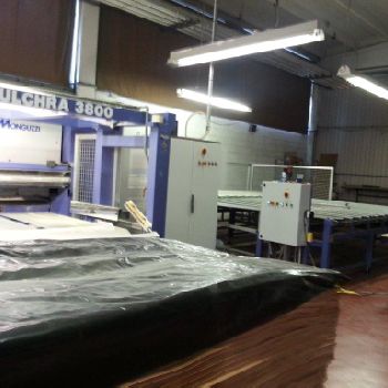 Automatic double-cut line + double gluing + monguzzi plate packer opener Monguzzi Pulchra 45/3800