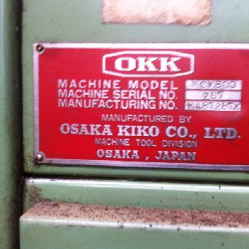 OKK MCV800 Machining center - horizontal