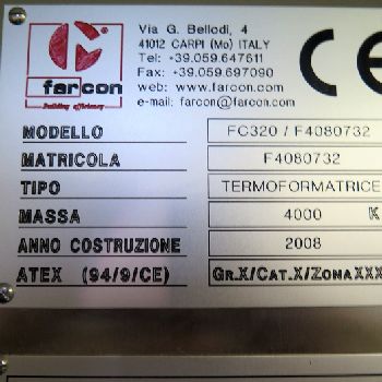 Farcon FC 320 Thermoforming - Form, Fill and Seal Line