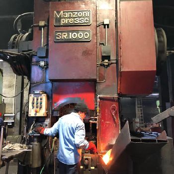 Hot Forging Press MANZONI 1000 ton with hydraulic mold holder