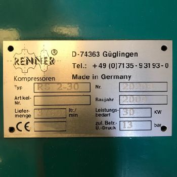 Renner RS 2-30 Oiled screw compressor
