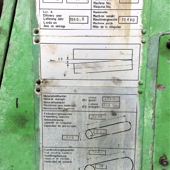 Smt Pullmax PV 7 H Plate rolling machine
