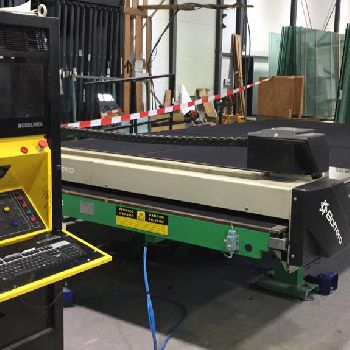 Bottero 352 BCS tilting glass cutting table &amp; 530AVL 46 layered glass cutting table