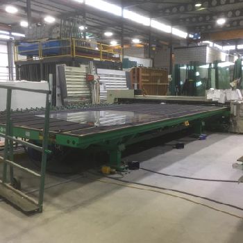 Bottero 352 BCS tilting glass cutting table &amp; 530AVL 46 layered glass cutting table