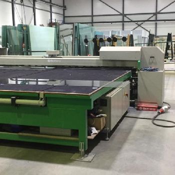 Bottero 352 BCS tilting glass cutting table &amp; 530AVL 46 layered glass cutting table