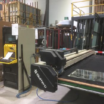 Bottero 352 BCS tilting glass cutting table &amp; 530AVL 46 layered glass cutting table