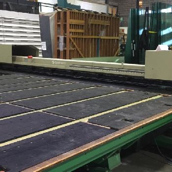 Bottero 352 BCS tilting glass cutting table &amp; 530AVL 46 layered glass cutting table
