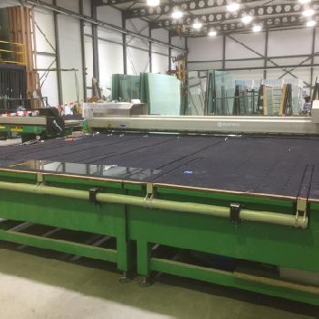 Bottero 352 BCS tilting glass cutting table &amp; 530AVL 46 layered glass cutting table