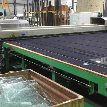 Bottero 352 BCS tilting glass cutting table &amp; 530AVL 46 layered glass cutting table