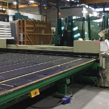 Bottero 352 BCS tilting glass cutting table &amp; 530AVL 46 layered glass cutting table