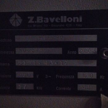 Z. Bavelloni MTS/42 TABLE CUTTING MACHINE