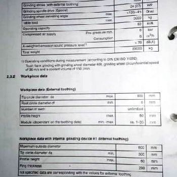 Hofler Rapid 800 Gear grinding machine