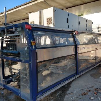 Krones Schrumpftunnel: Typ: 72/1-45-4500-S /Variopack-Verpacker: Typ: Variopack Compac Packing machine