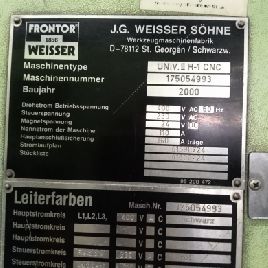 Weisser Univertor H-1 CNC Machining center - vertical