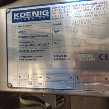 KÖNIG ARTISAN SFR TR LINE Machine