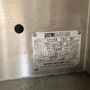 Sacmi Opera 200 RF Labeller