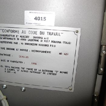 Marchesini MB 420 Thermoforming - Form, Fill and Seal Line