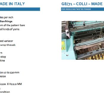 Colli GB 71 Textile machine