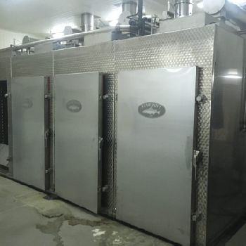 Marel, Carnitech, Baader, Fomaco Salmon processing line Skinning