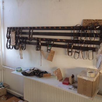 Offered for sale was complete shoe manufacturing plant