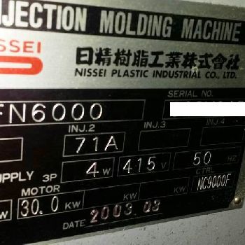 Nissei FN 6000 Injection moulding machine