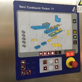Used Tetra Pak TCBP71 cardboard packer