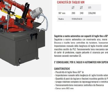 Used BIANCO 370 A band saw for metal