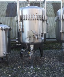 Filtro de vela Stella Meta Metafilter MK V usado + tanque de mezcla de pre-capa + tanque de tampón