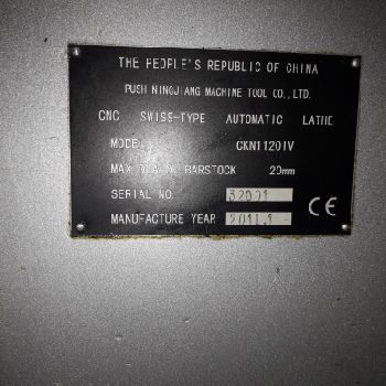 CKN1120 IV Swiss Type Lathe + bar feeder