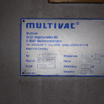 Multivac R5200 Thermoforming - Form, Fill and Seal Line
